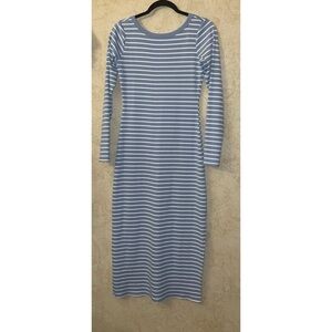 no Comment Ribbed Striped Dress(Bust 34”Length 49”)